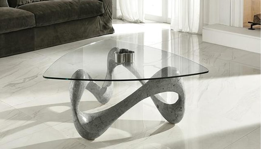 Tavolino moderno da salotto in pietra Emma in offerta