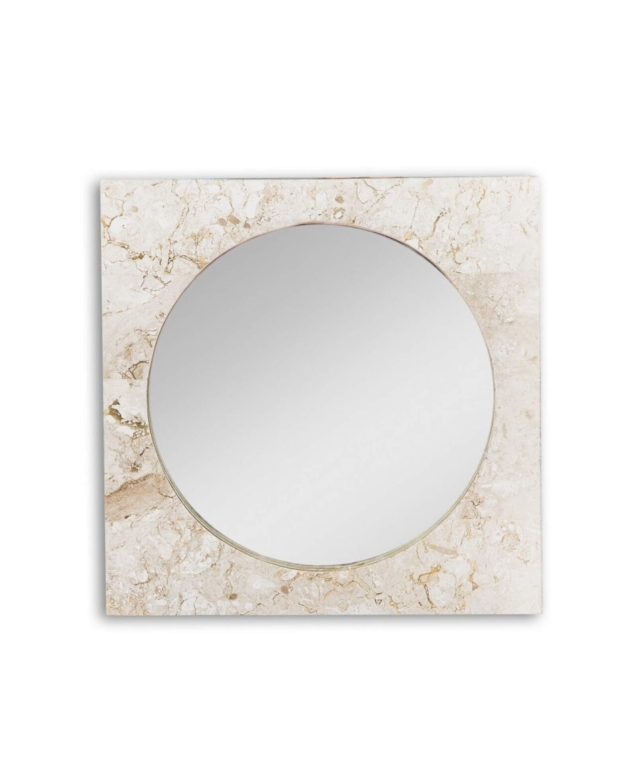 Specchio marmo redondo beige