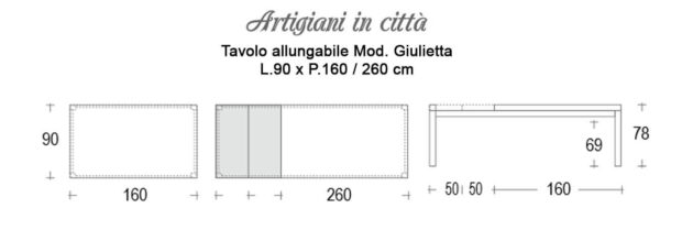 Tavolo Allungabile Con Piano In Nobilitato Modello Giulietta