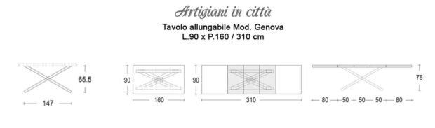 Tavolo Allungabile Modello Genova