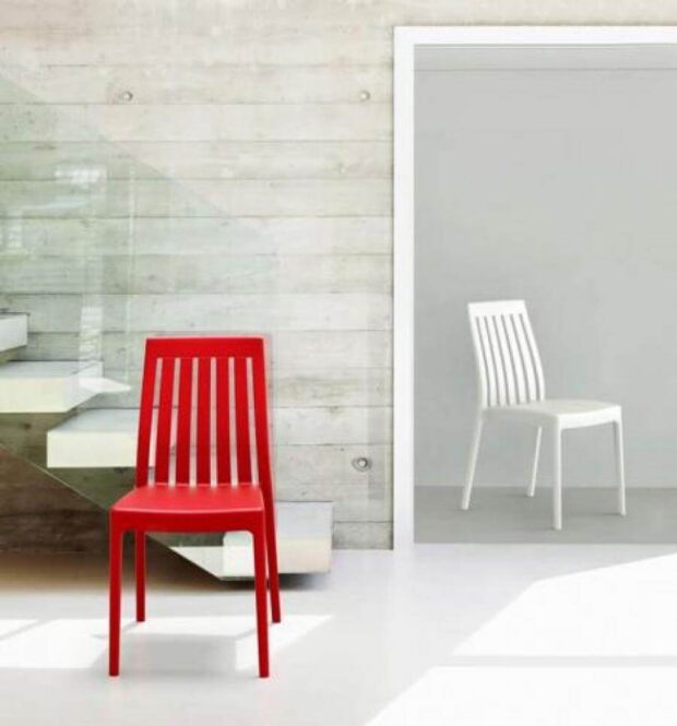 sedia rossa e bianca modello shoko- salvaspazio