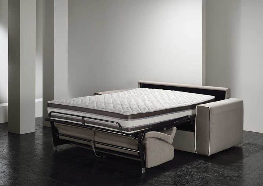 divano letto modello ellington con super materasso h21 bracciolo regular 20 cm divano aperto