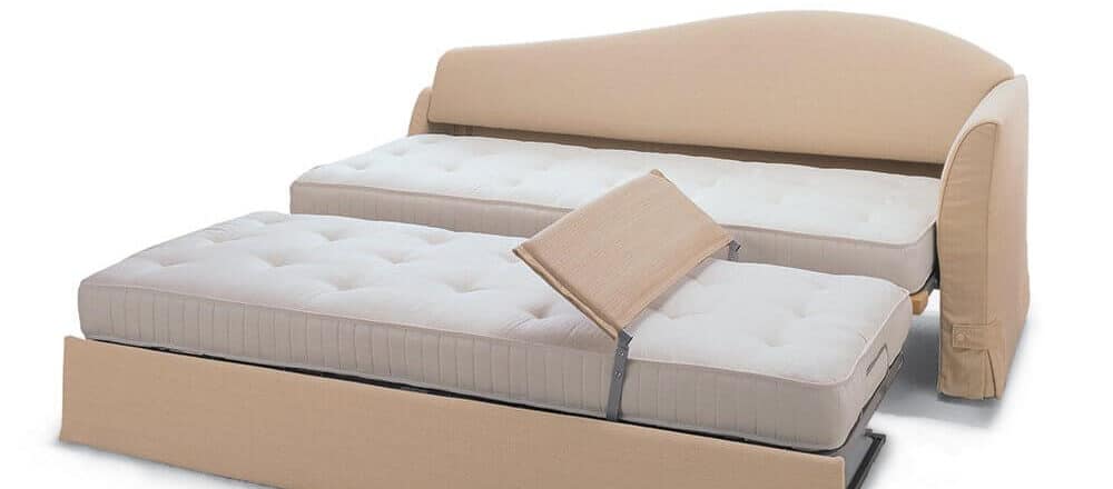 divano con letto estraibile aperto doppio letto rete lampolet automatica dormeuse modello varedo