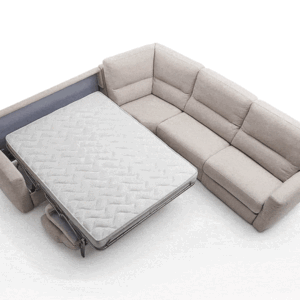 divano-angolare-modello-opera-in-tessuto-grigio-tortora-sfoderabile-foto-letto-con-materasso-alto-visto-dall-alto- salvaspazio