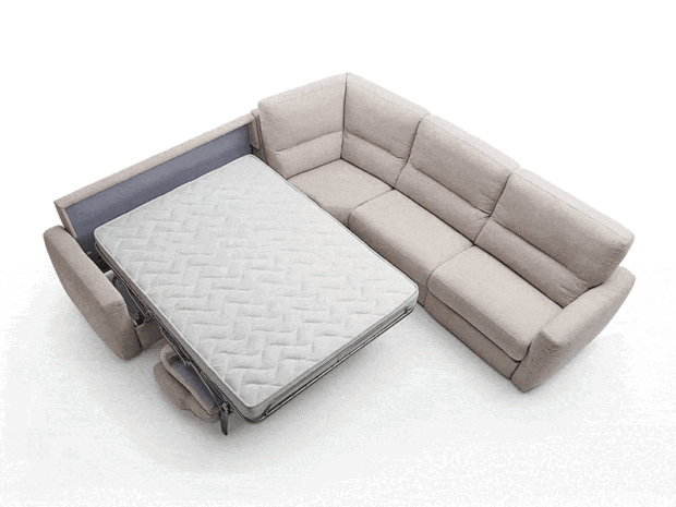 divano-angolare-modello-opera-in-tessuto-grigio-tortora-sfoderabile-foto-letto-con-materasso-alto-visto-dall-alto- salvaspazio