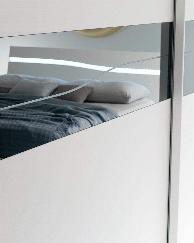 Camera da letto con armadio scorrevole Modello Romantica