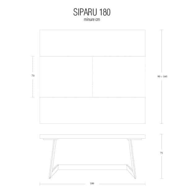 Tavolo da Pranzo Trasformabile Modello Siparu