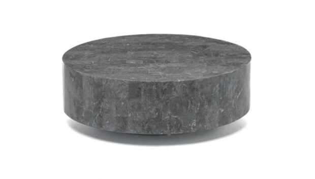 Tavolino da salotto in pietra Fossil finitura gray stones