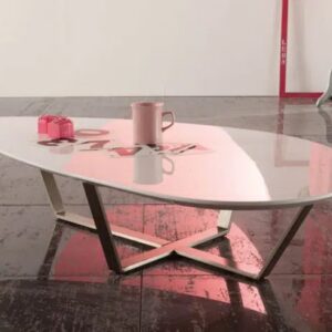 Tavolino da salotto Liuk con base in metallo