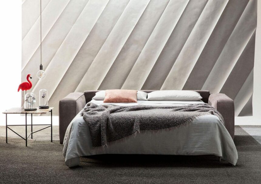 , Divano letto materasso 25 cm modello Lamborghini