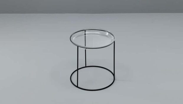 Coffee table tondo in vetro Orione