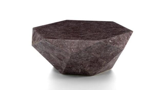 Tavolino da salotto in pietra fossile viols Estia