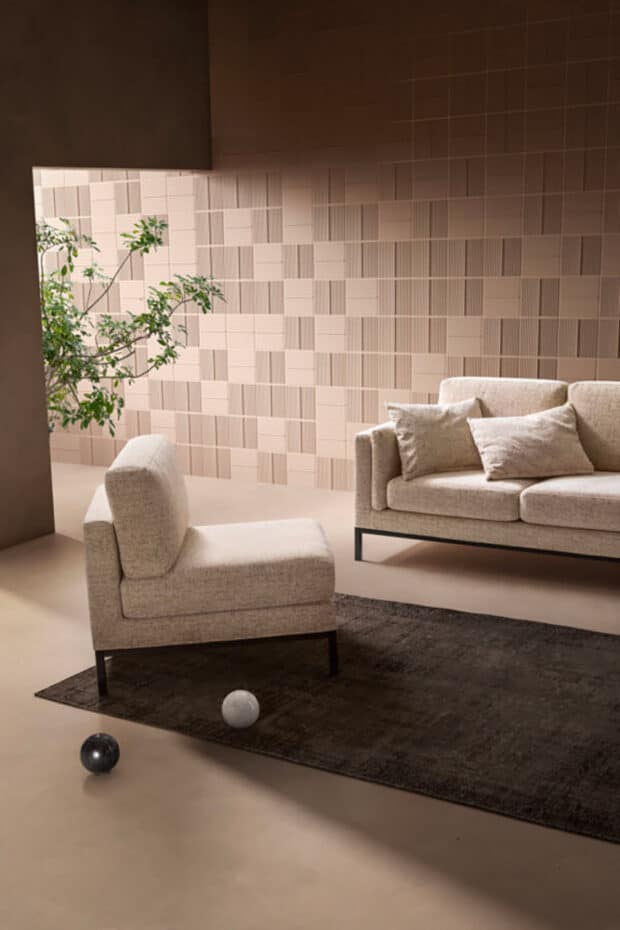 Divano letto componibile design moderno Puro divano con poltrona separata