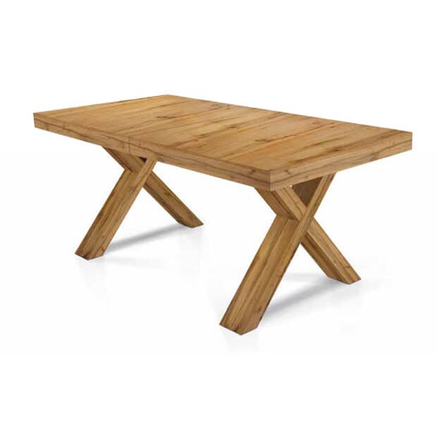 Grande tavolo in legno allungabile fino a 20 posti Monstre - chiuso - gambe incrociate